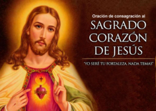 Oración de consagración al Sagrado Corazón de Jesús